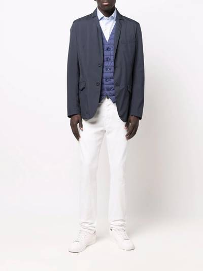 Herno single-breasted fitted blazer outlook