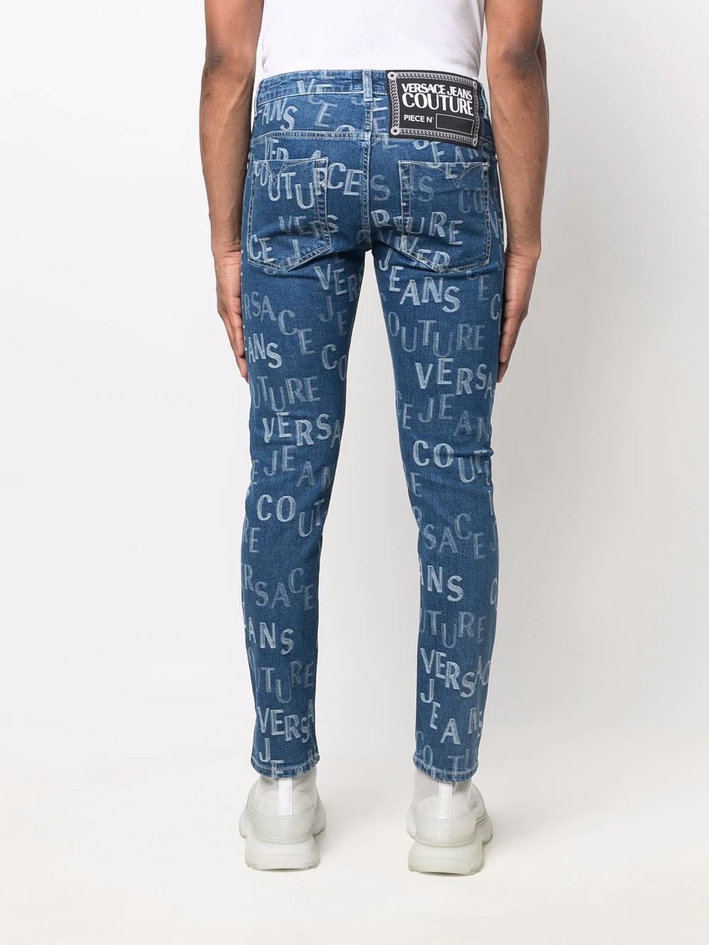 logo-print skinny jeans - 4