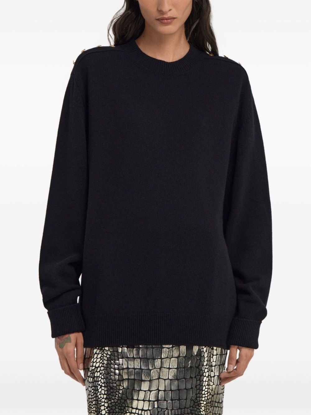 button-detailing jumper - 3