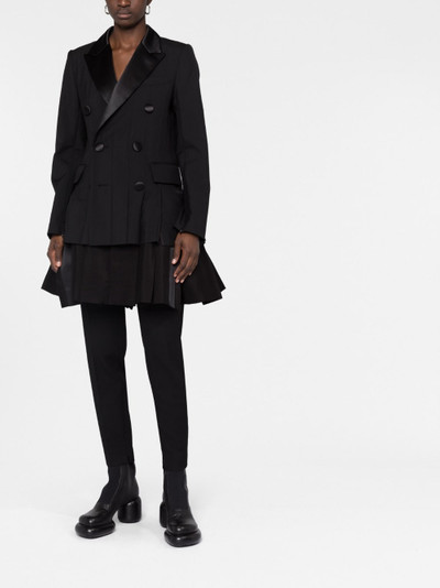 sacai oversized double-breasted blazer outlook
