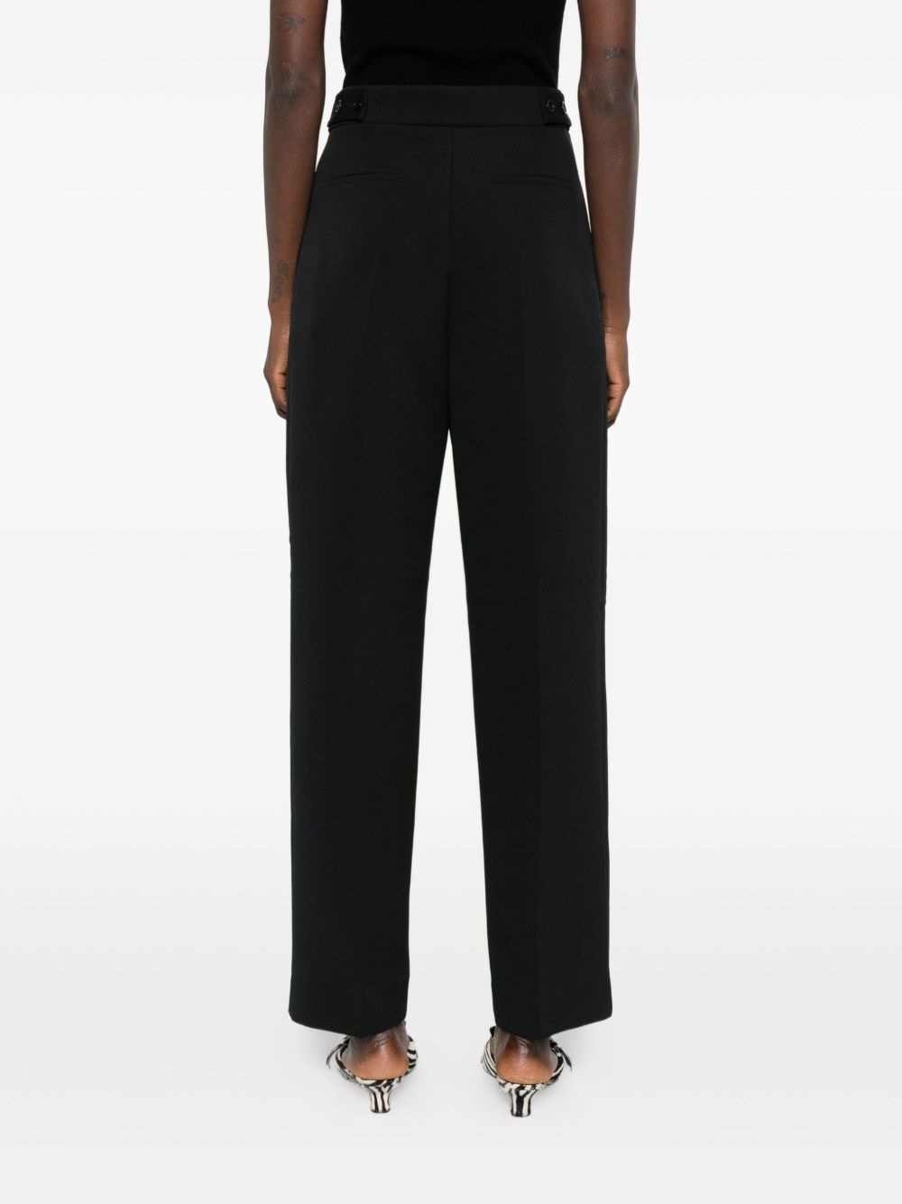 pleated buttoned trousers - 4
