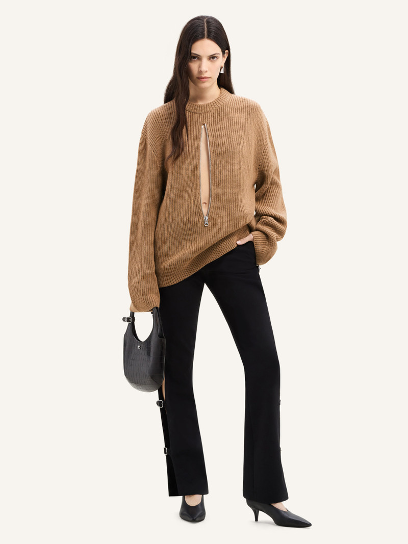 courrèges ZIPPED RIBBED WOOL SWEATER outlook
