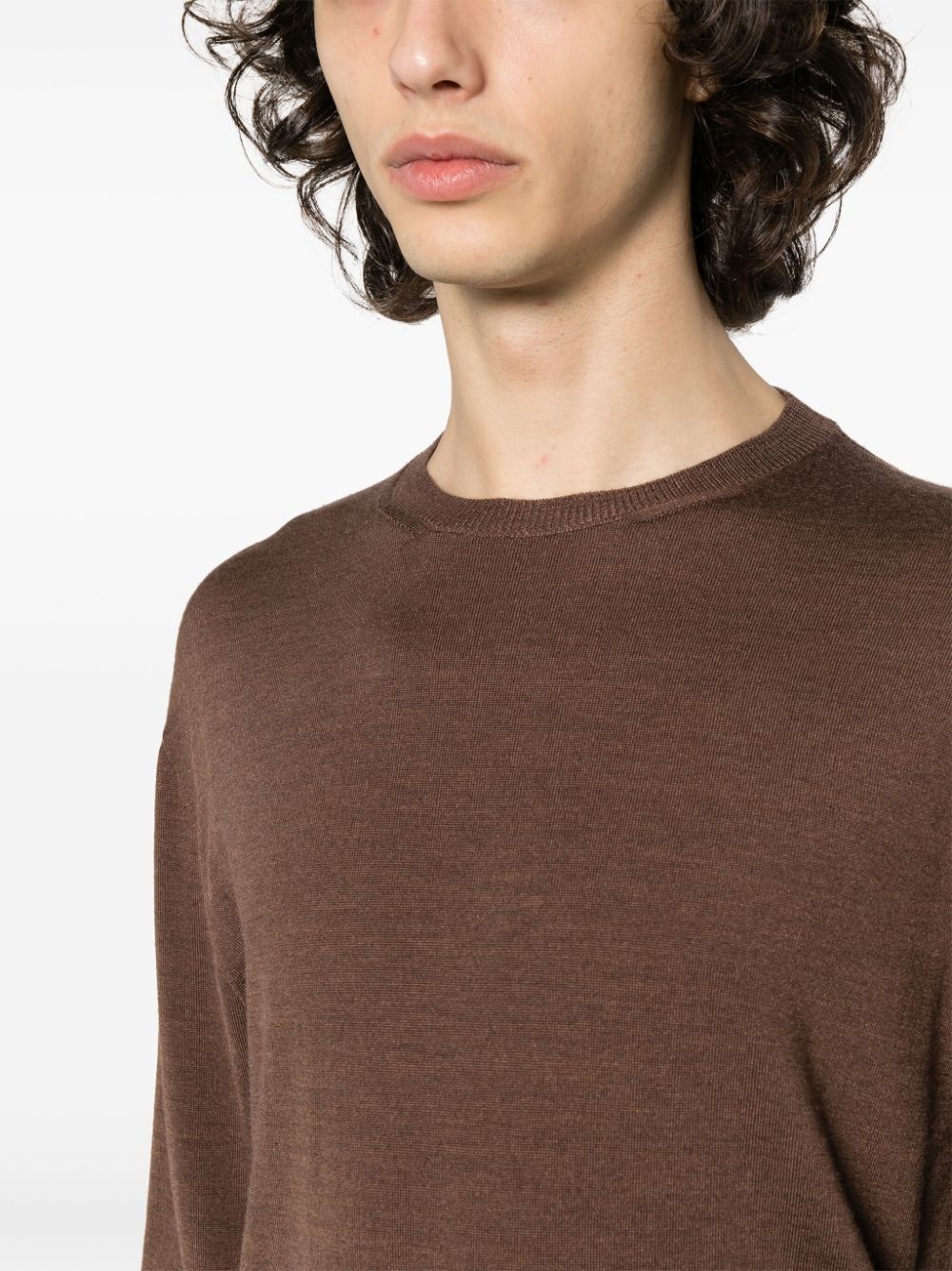 crew neck wool-blend jumper - 5