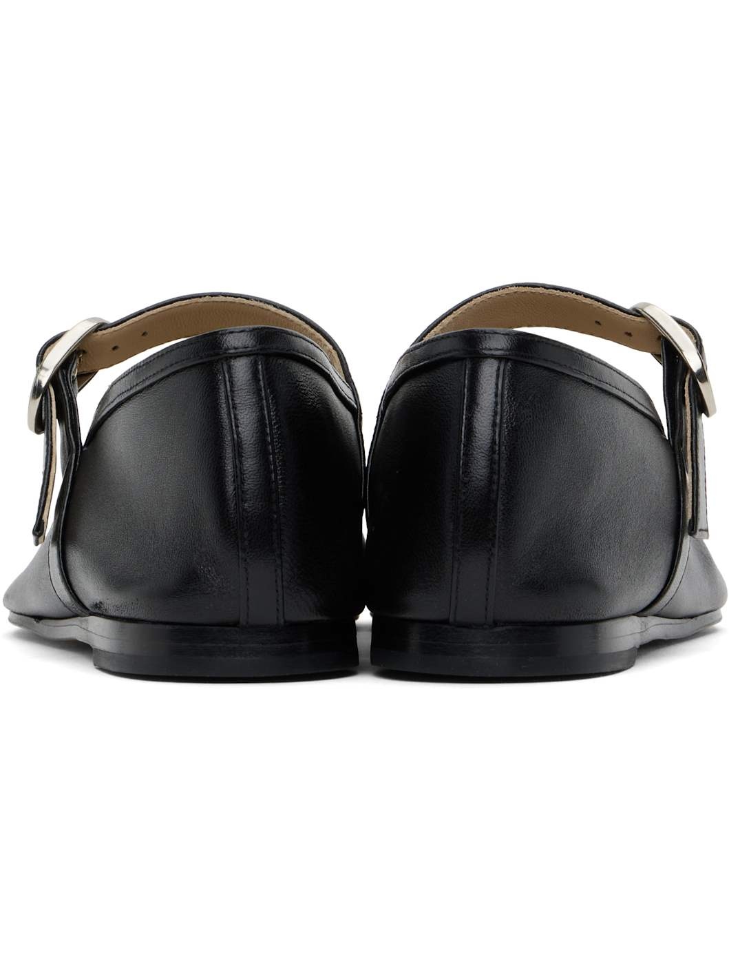 Black Mary Jane Ballerina Flats - 2
