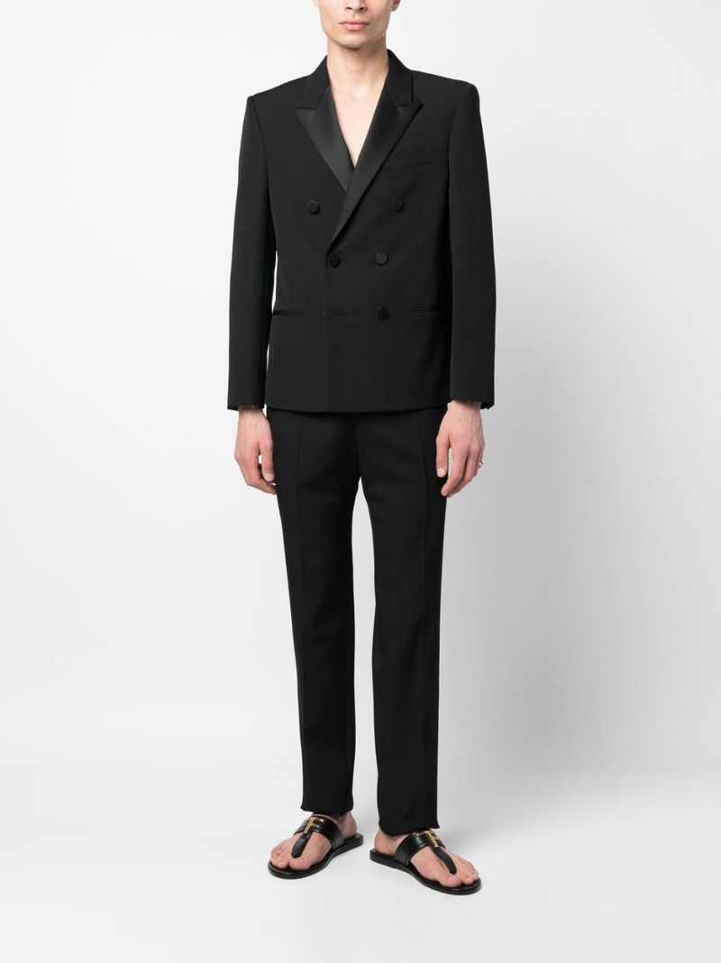 SAINT LAURENT pressed-crease straight-leg trousers outlook