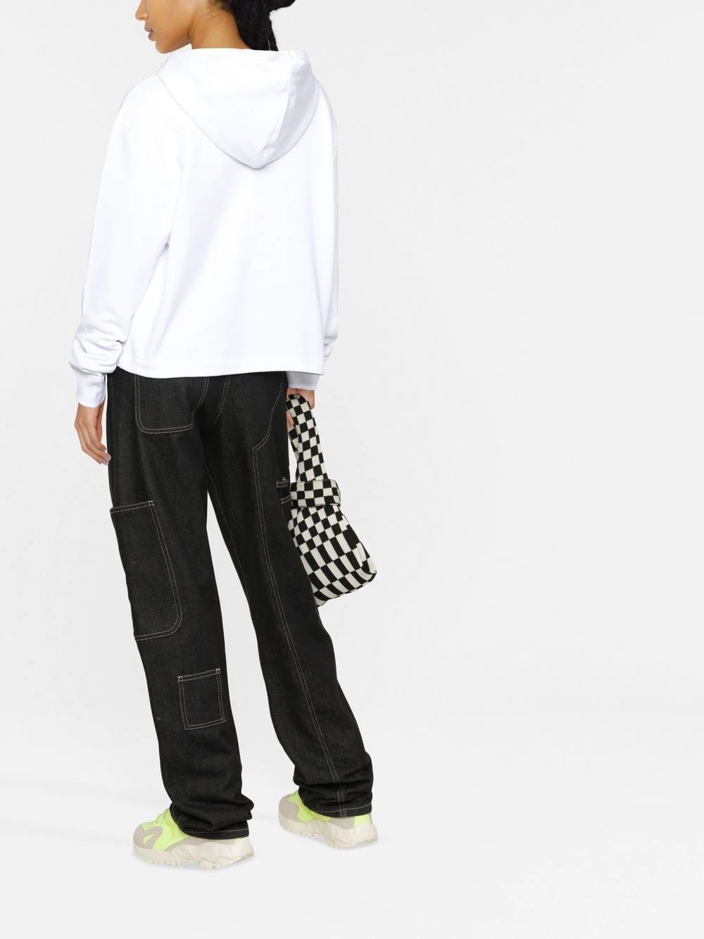 logo-print cropped hoodie - 4