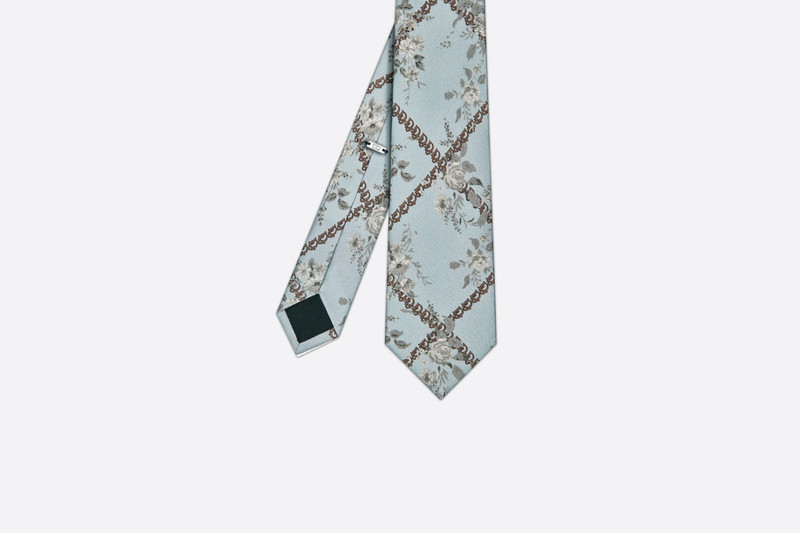 Dior Dior Oblique Tie with Flowers outlook