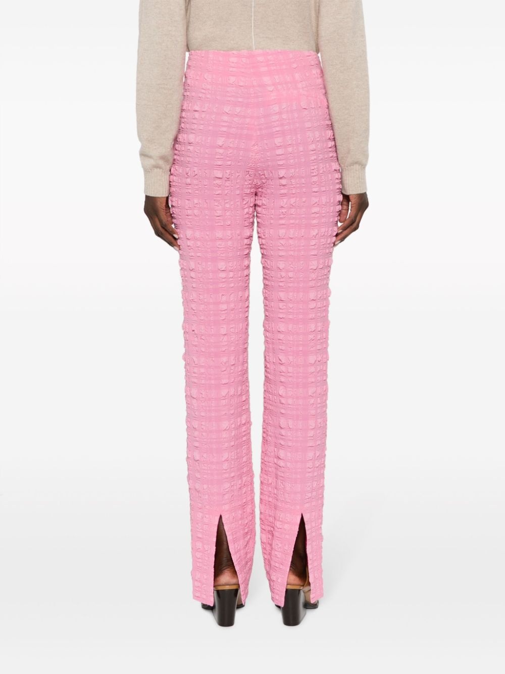 Juna seersucker slim-fit trousers - 4