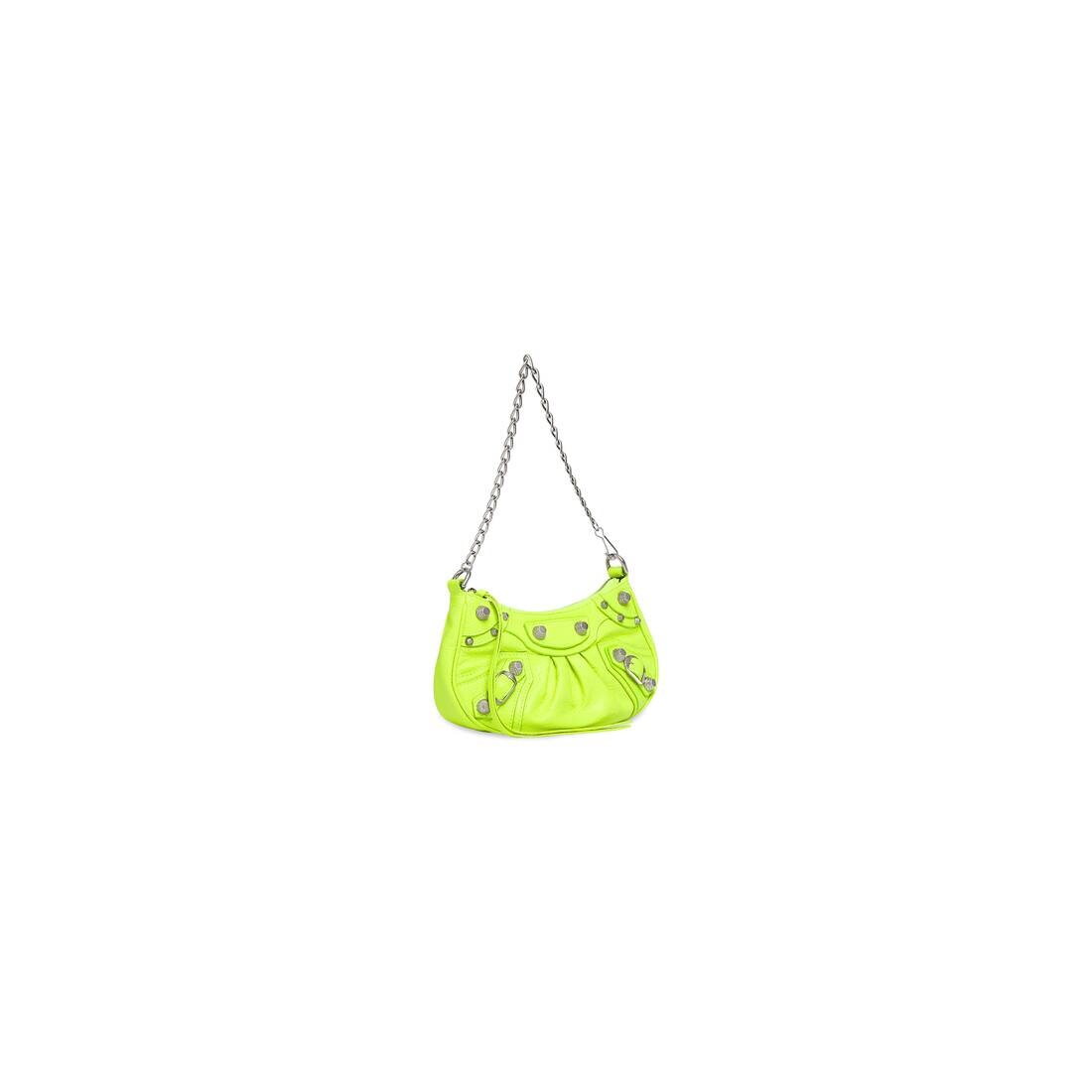 Women's Le Cagole Mini Purse With Chain in Yellow - 2