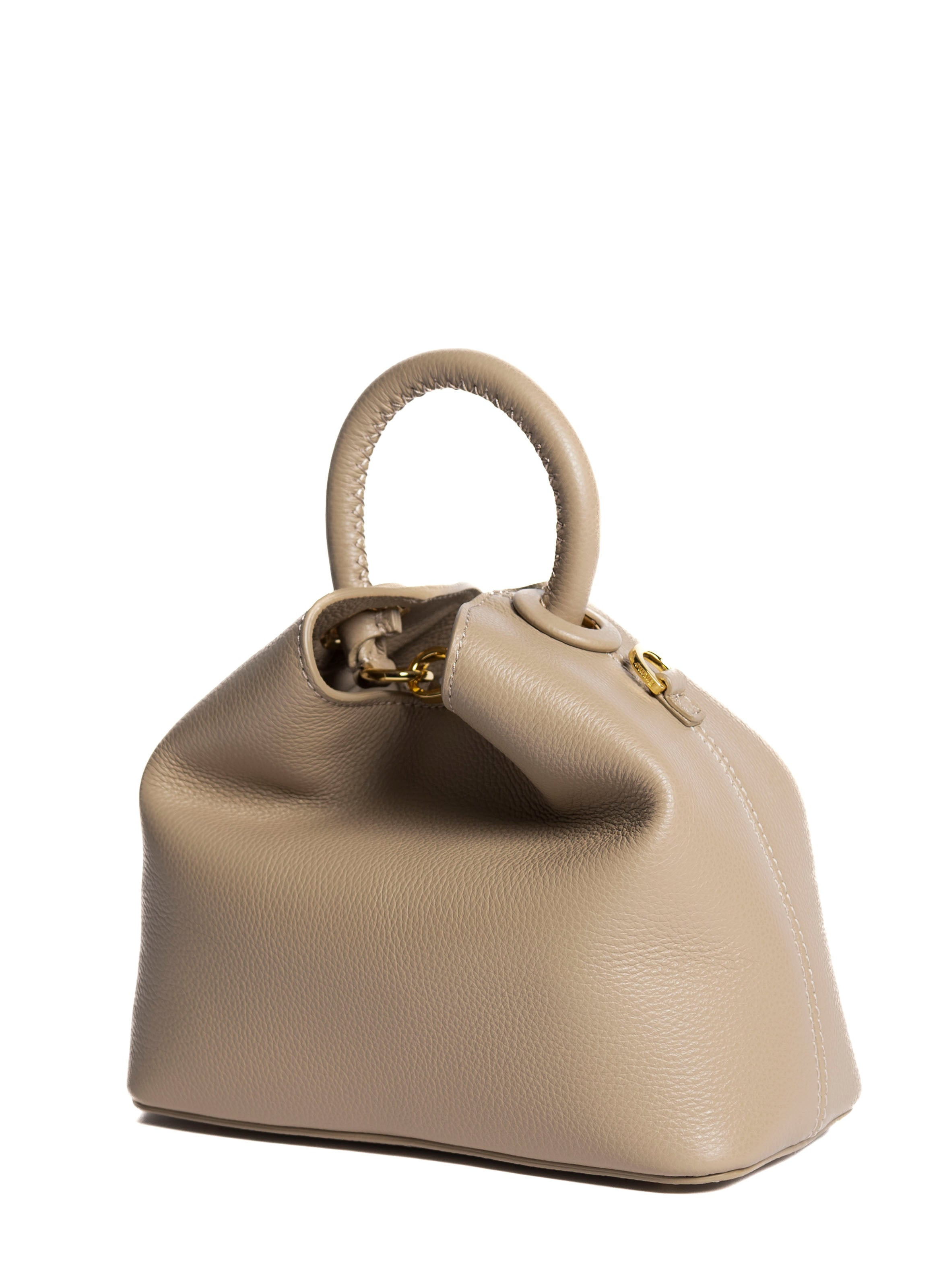Baozi Pebbled Leather Taupe/Pre Order Delivery in 3 Weeks - 3