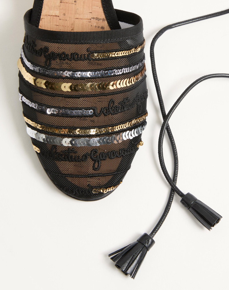 Valentino LA CRUISETTE MESH WEDGE WITH EMBROIDERY 75MM outlook