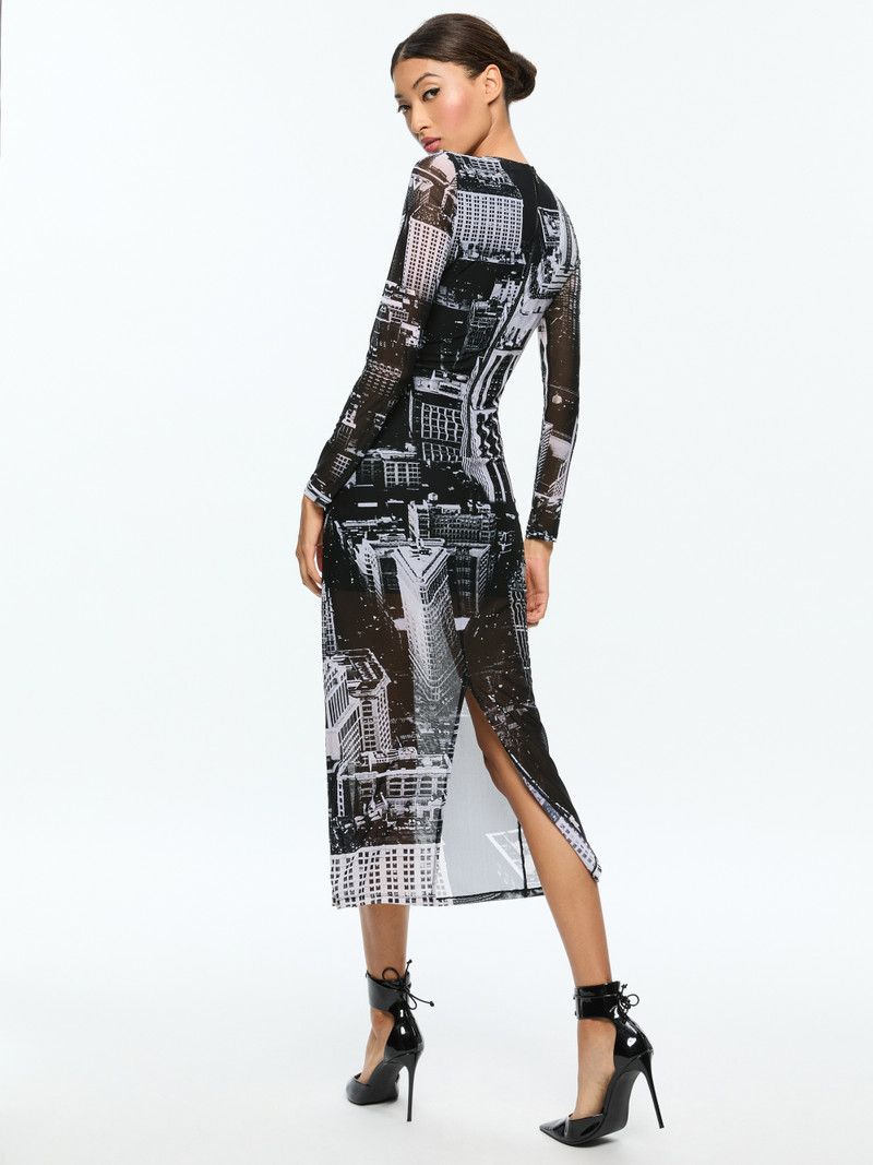 DELORA LONG SLEEVE MIDI DRESS 4