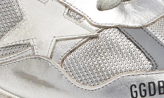 Dad-Star Metallic Sneaker in Silver/White - 7