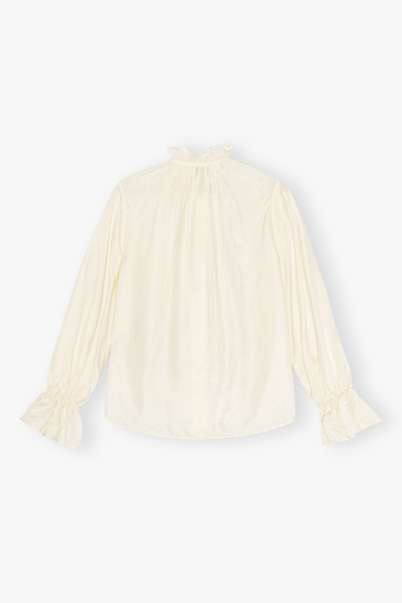 IVORY FLUID CUPRO TIE SHIRT - 2
