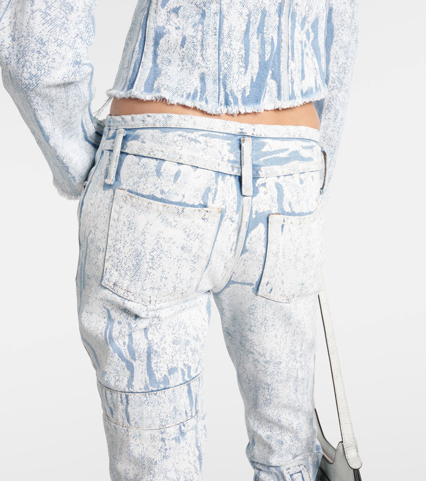 Printed low-rise slim jeans - 6