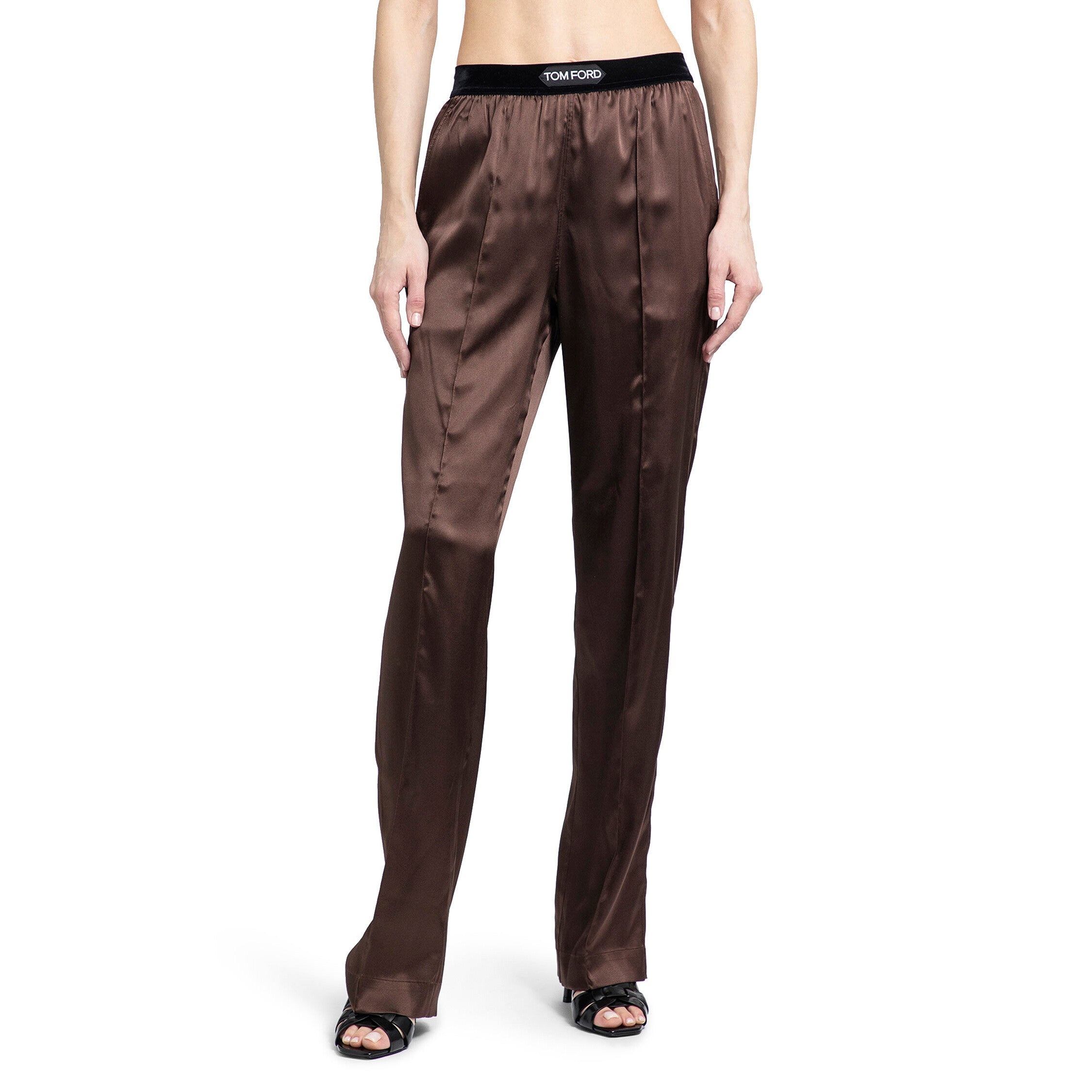 TOM FORD WOMAN BROWN TROUSERS - 6