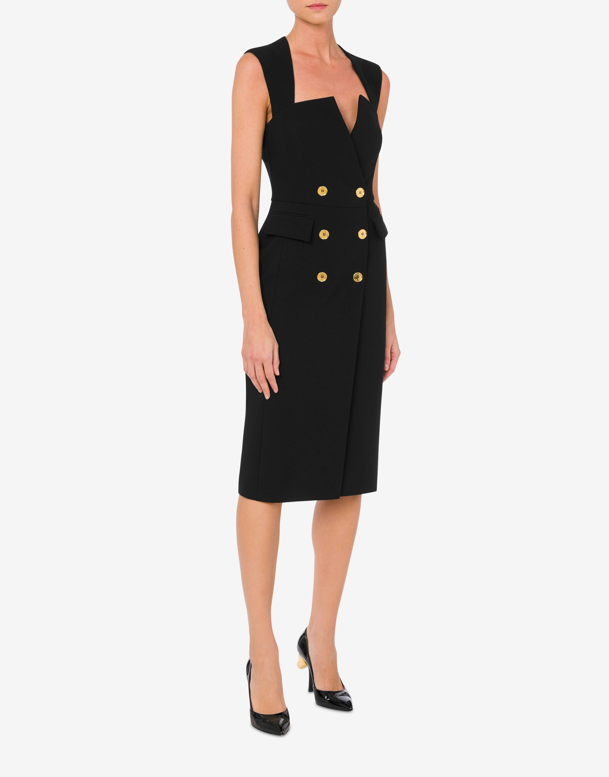 GOLD BUTTONS ROBE MANTEAU DRESS - 2