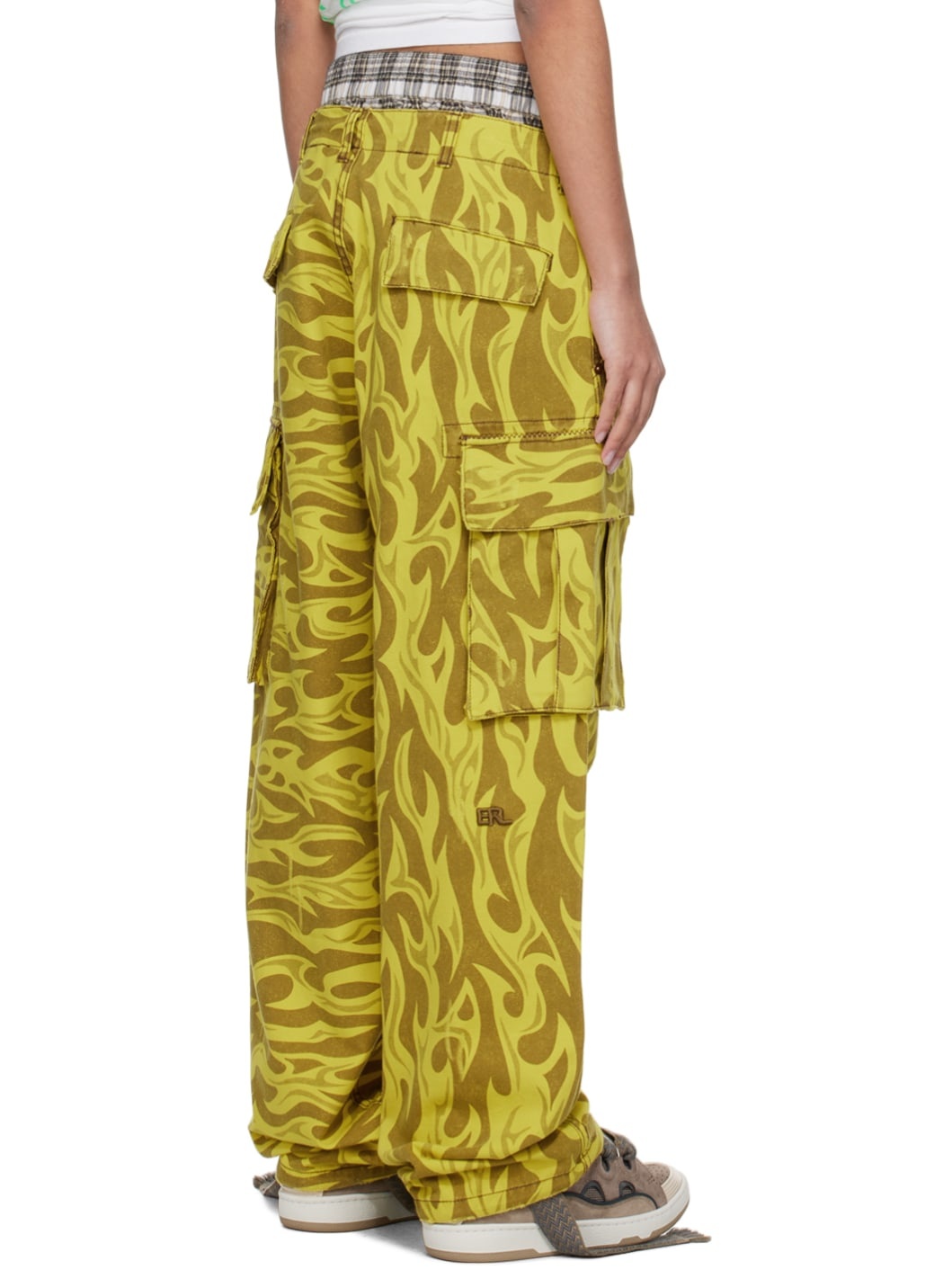 Yellow Flame Cargo Pants - 3