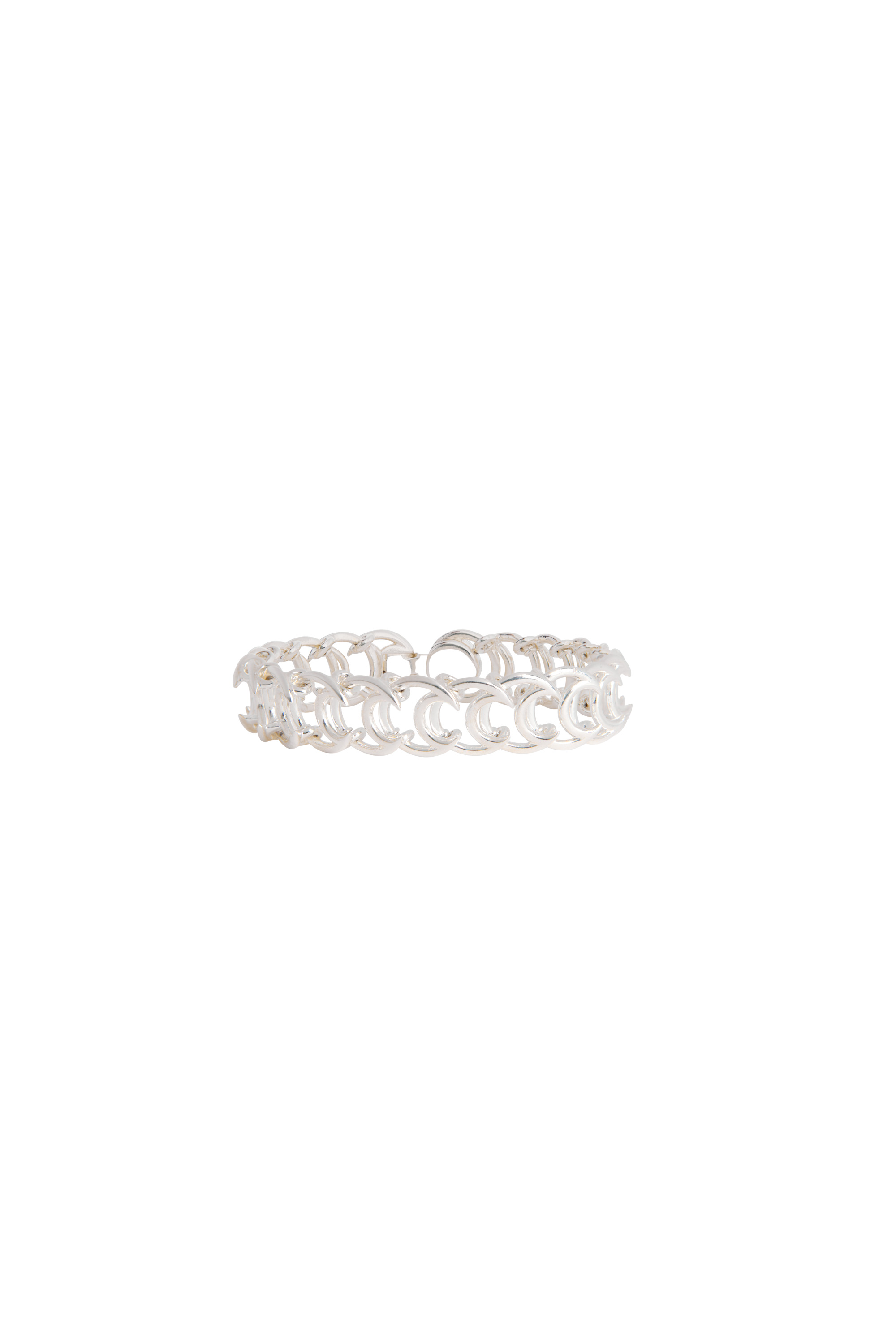 Regenerated Tin Moon Chain Bracelet - 1