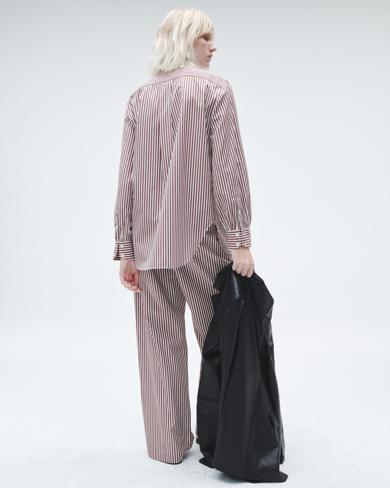 Lacey Stripe Cotton Poplin Pant Relaxed Fit 4