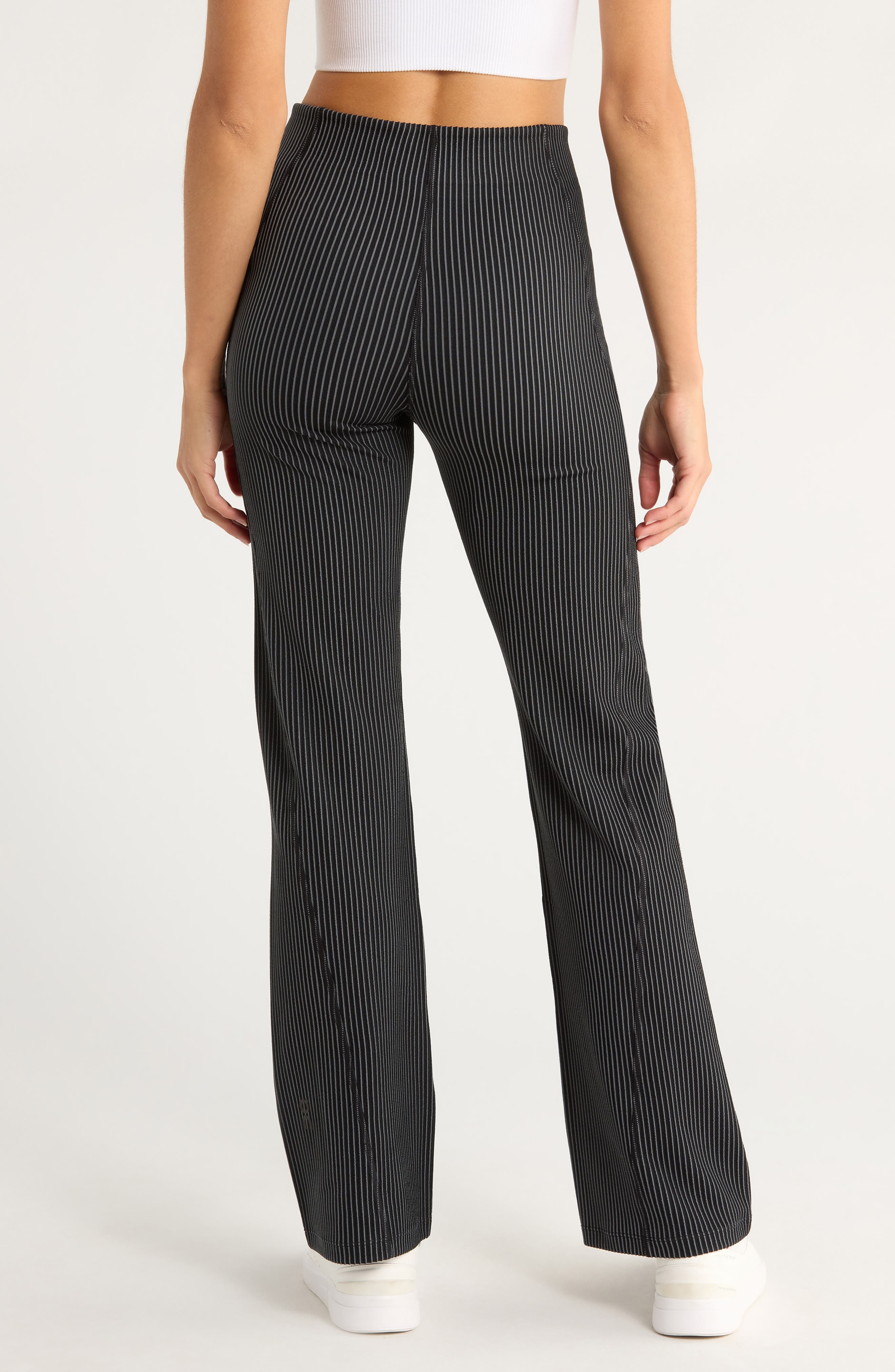 On All Day Ribbed High Waist Pants in Black/Rock at Nordstrom - 2
