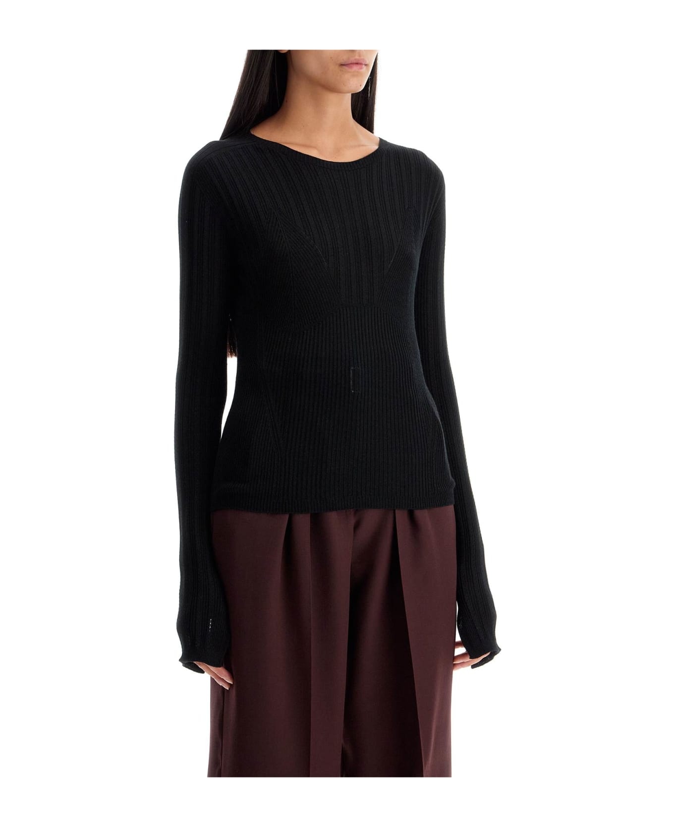 Ribbed Crewneck Sweater - 2