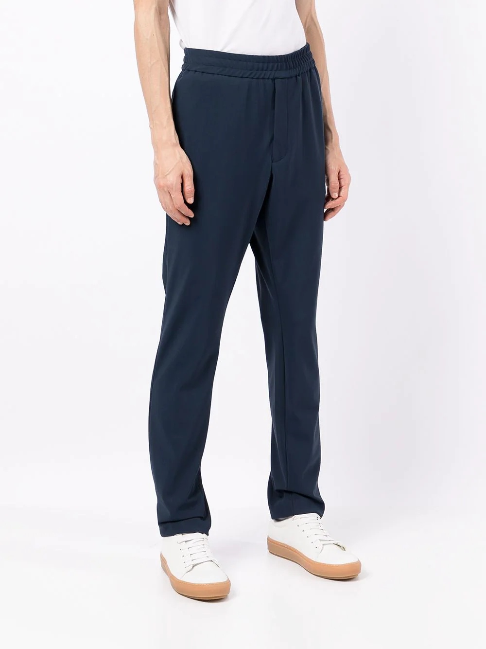 elasticated-waist organic-cotton trousers - 3