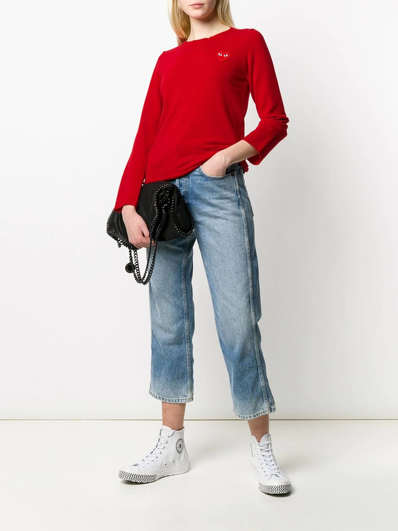 Comme des Garçons PLAY chest logo jumper outlook