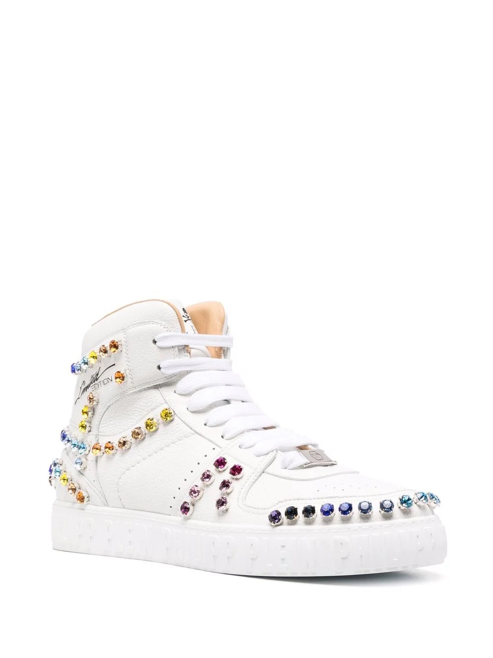 crystal-embellished high-top sneakers - 2