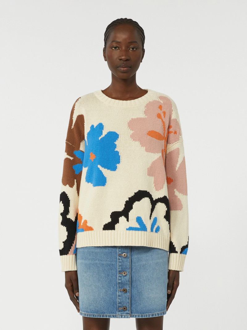 CELEBRE Patterned cotton crew-neck - MULTICOLOUR 3