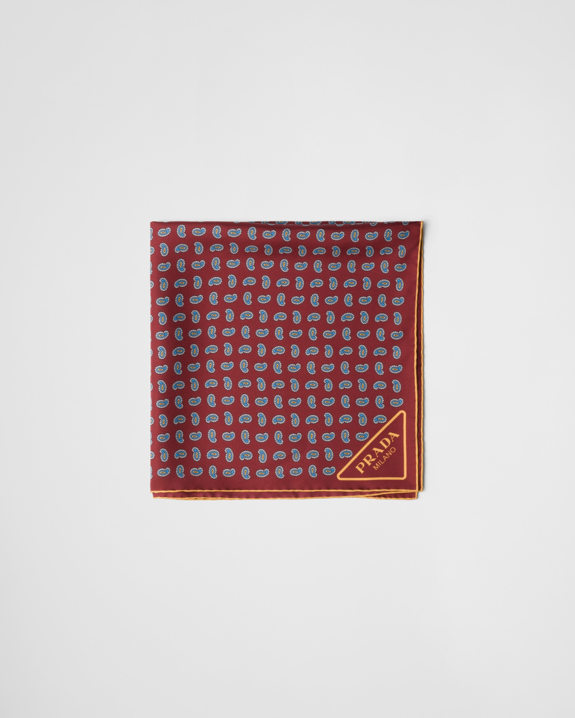 Printed silk twill scarf - 1