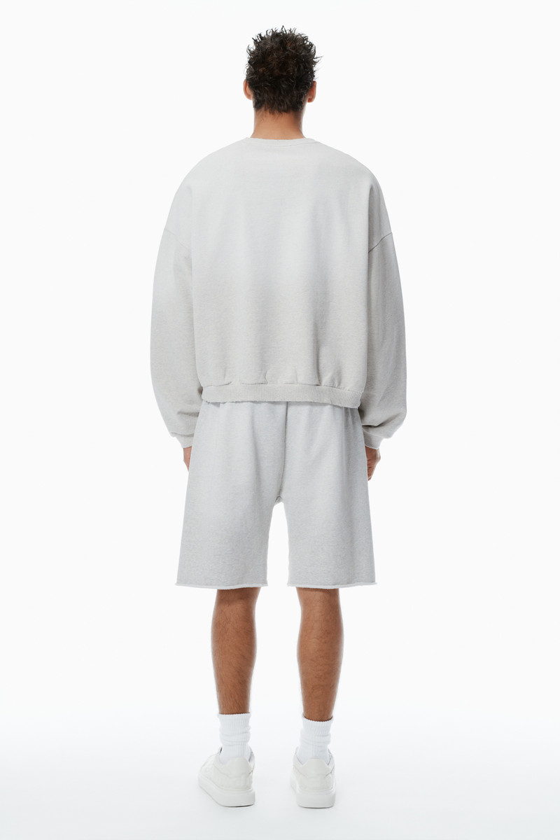 Unisex Logo Oversized Cotton Terry Sweat Short 4