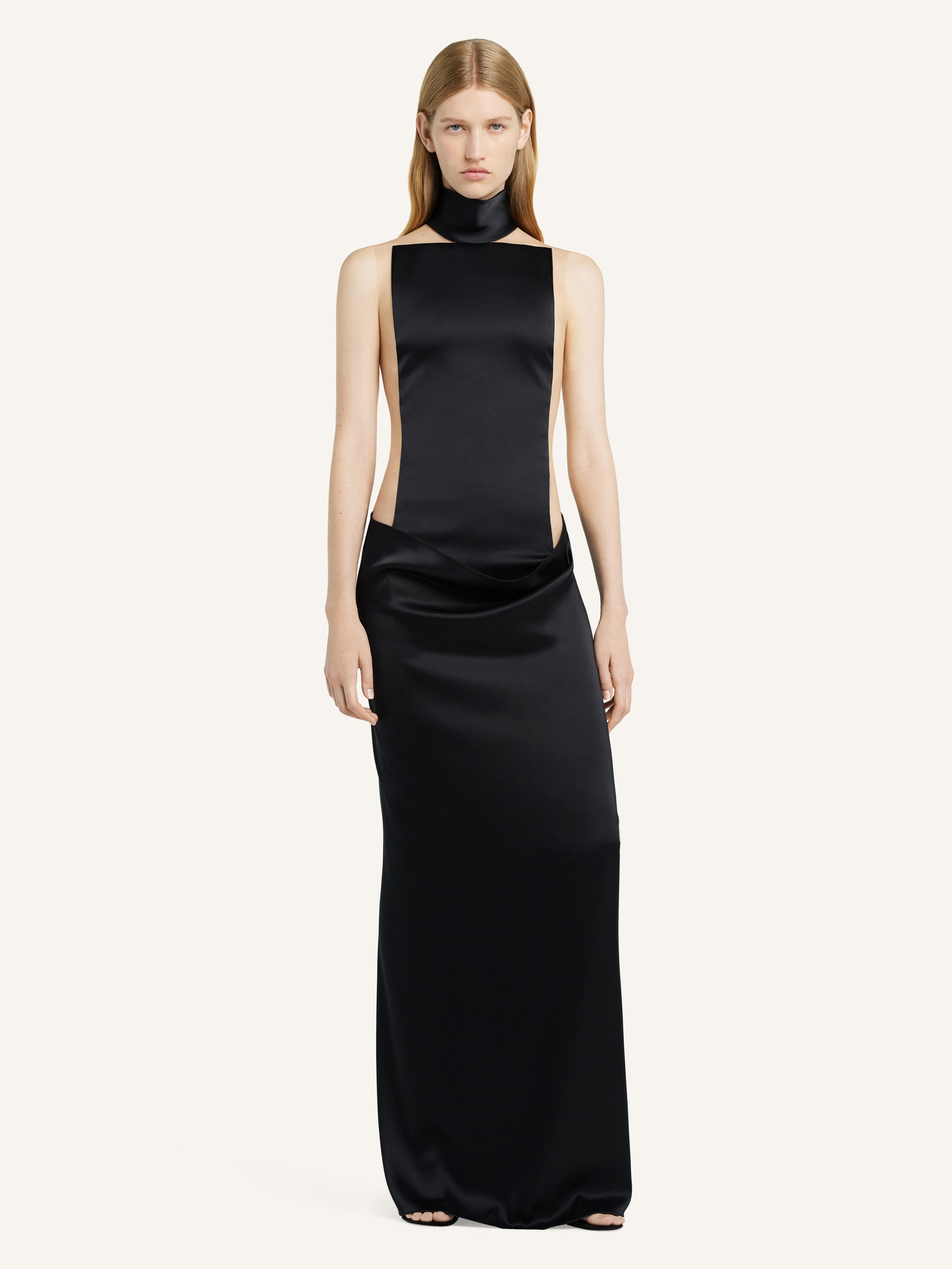 ILLUSION SATIN DRESS - 2