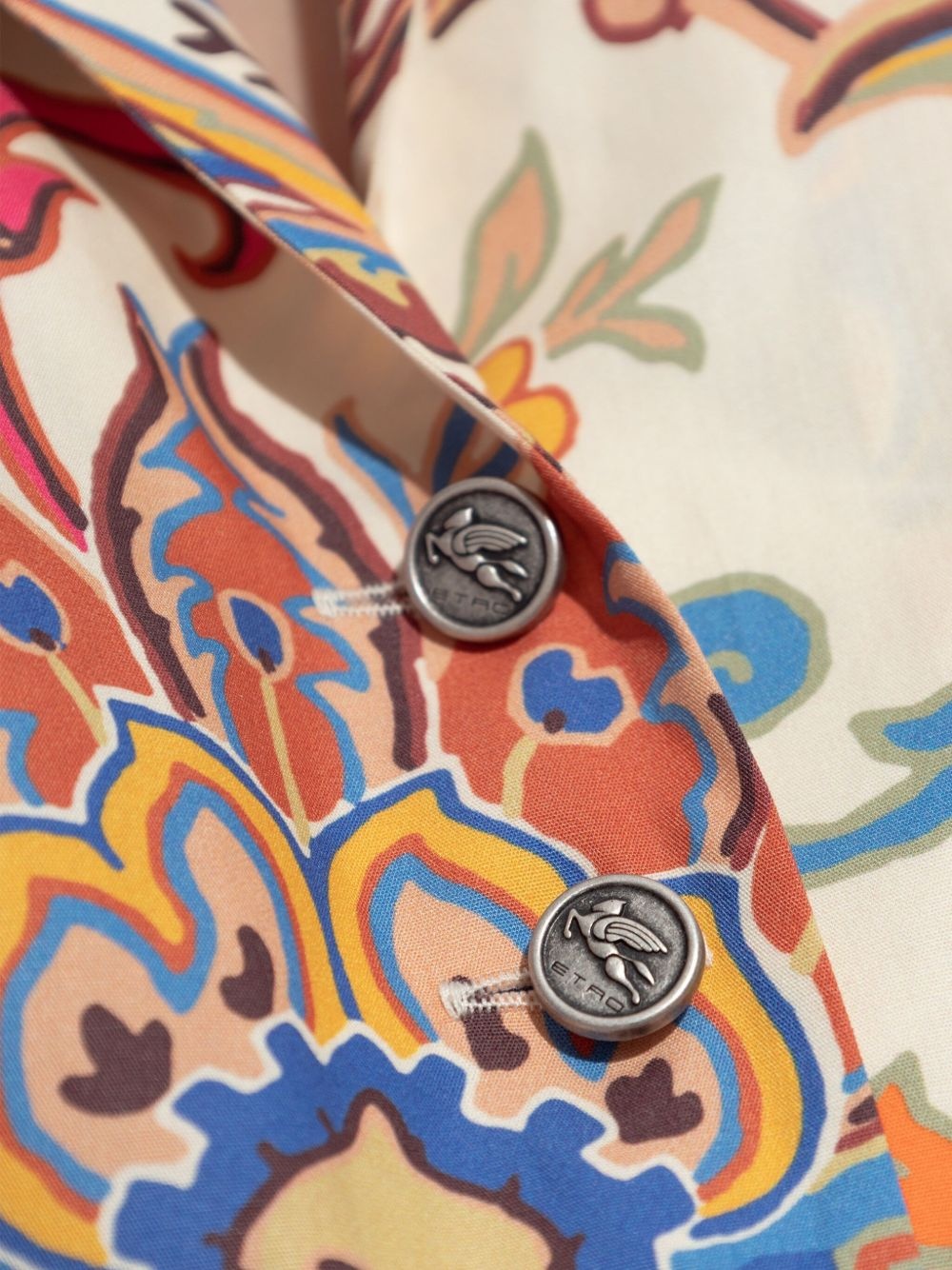 paisley-print collared midi dress - 5