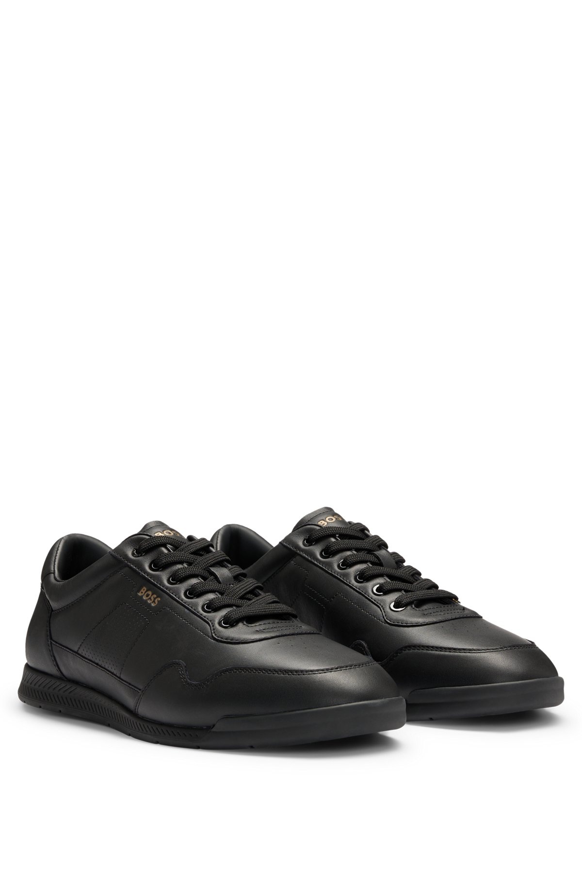 NAPPA-LEATHER TRAINERS WITH PERFORATED DETAILS - 2