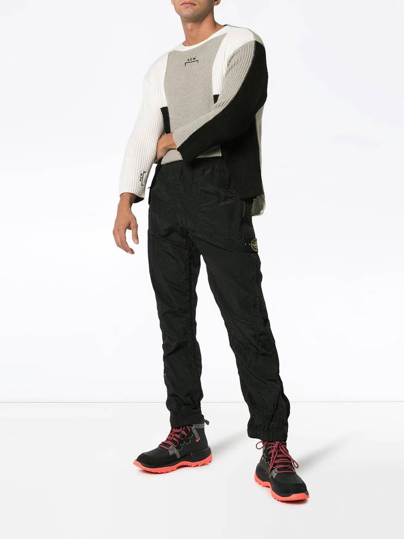 A-COLD-WALL* panelled asymmetric merino blend jumper outlook