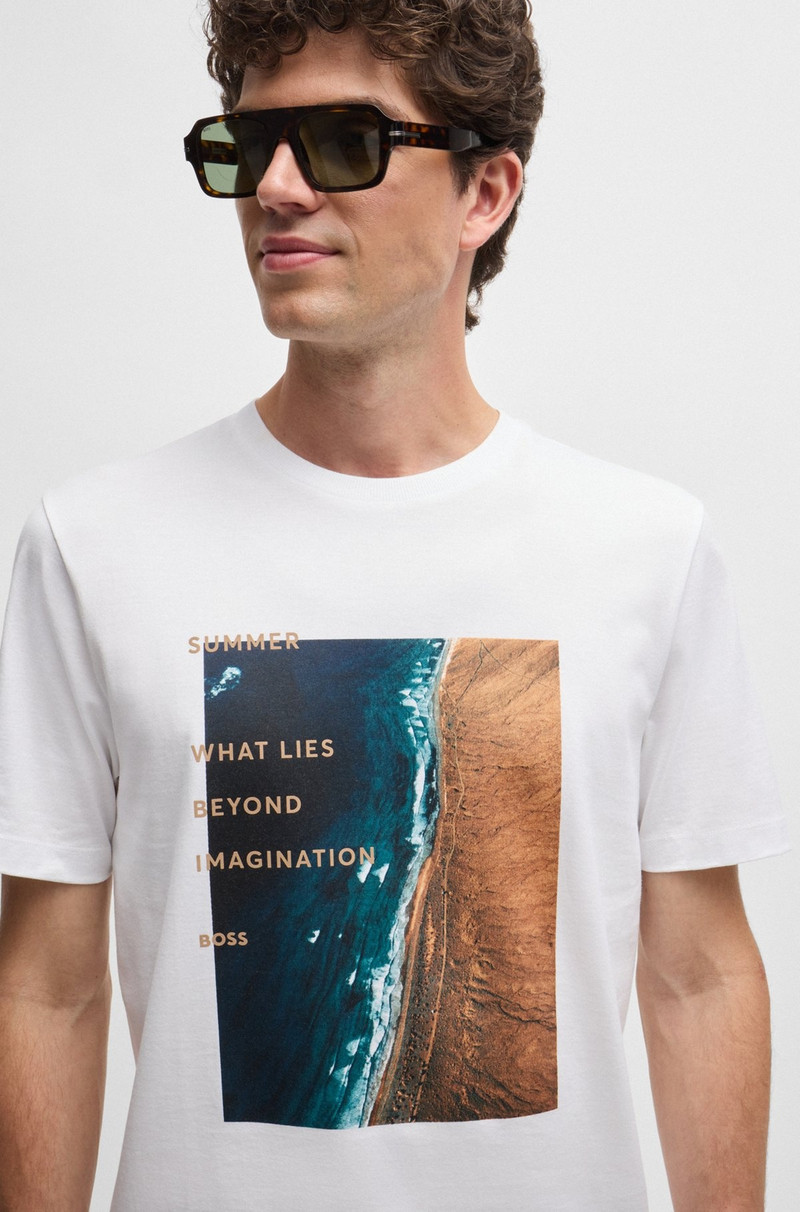 COTTON-JERSEY REGULAR-FIT T-SHIRT 와 바다 예술 작품 3