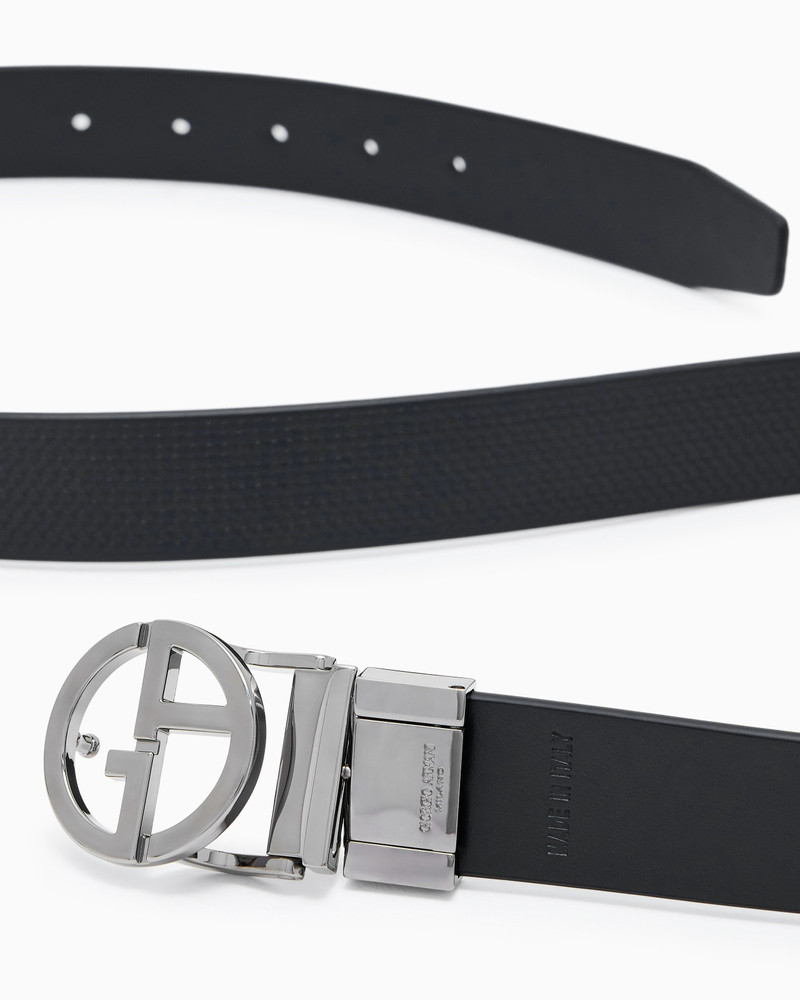 GIORGIO ARMANI REVERSIBLE GA BELT IN BRUSHED CALFSKIN outlook