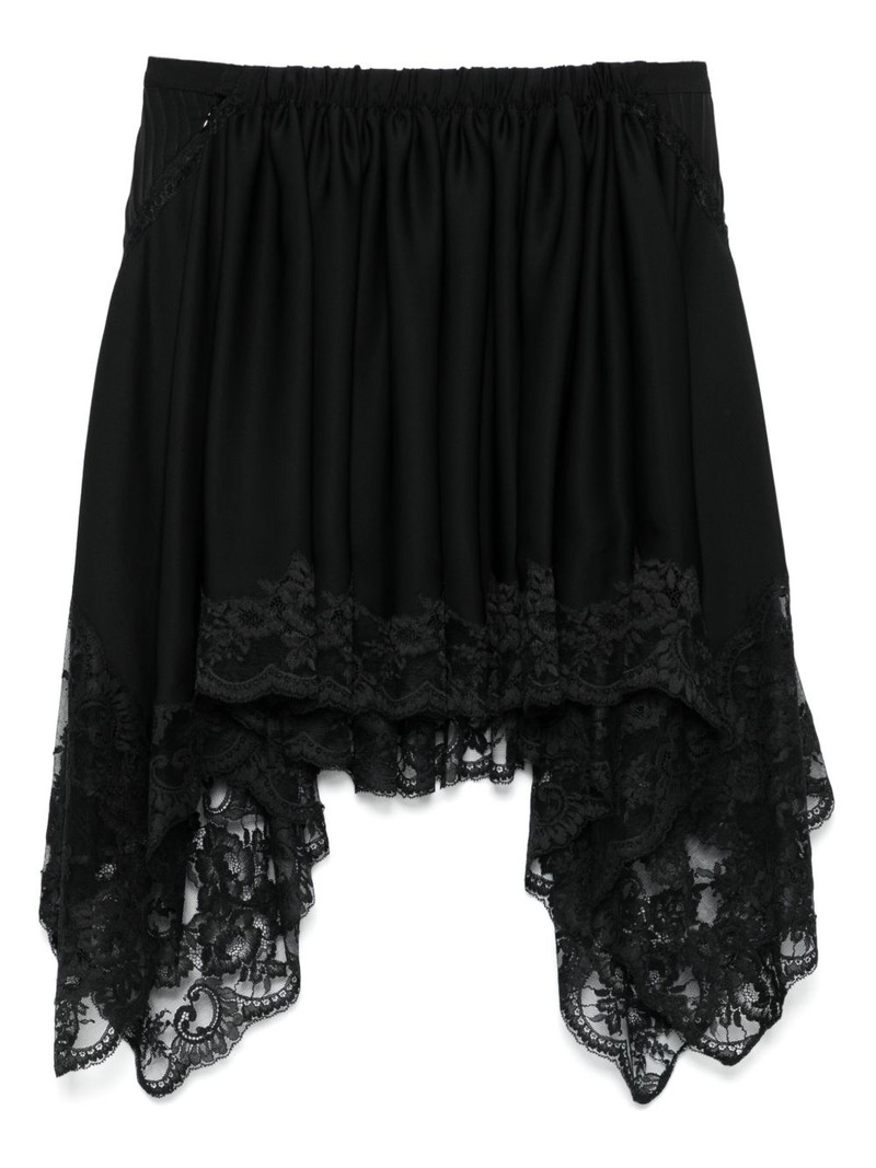 rabanne asymmetric mini skirt outlook