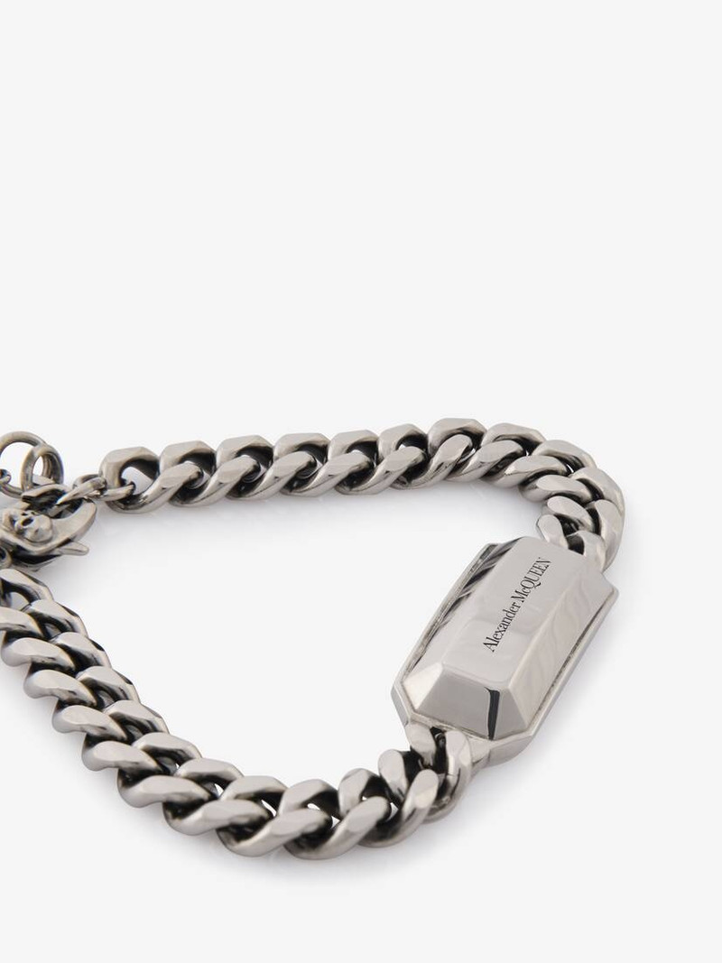Men's The Chain Medallion Bracelet in Antique Silver 3