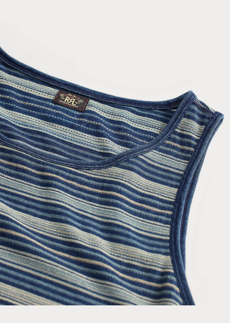 Indigo Striped Jacquard Tank 3