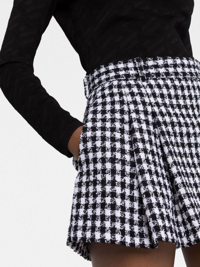 pleated houndstooth miniskirt - 5