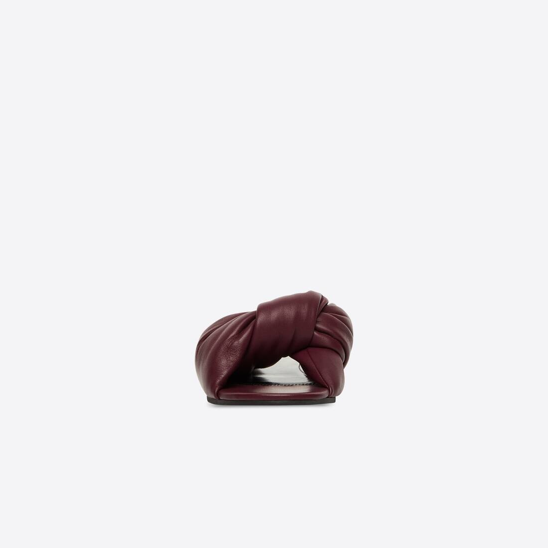 Women's Drapy Flat Sandal in Burgundy - 3