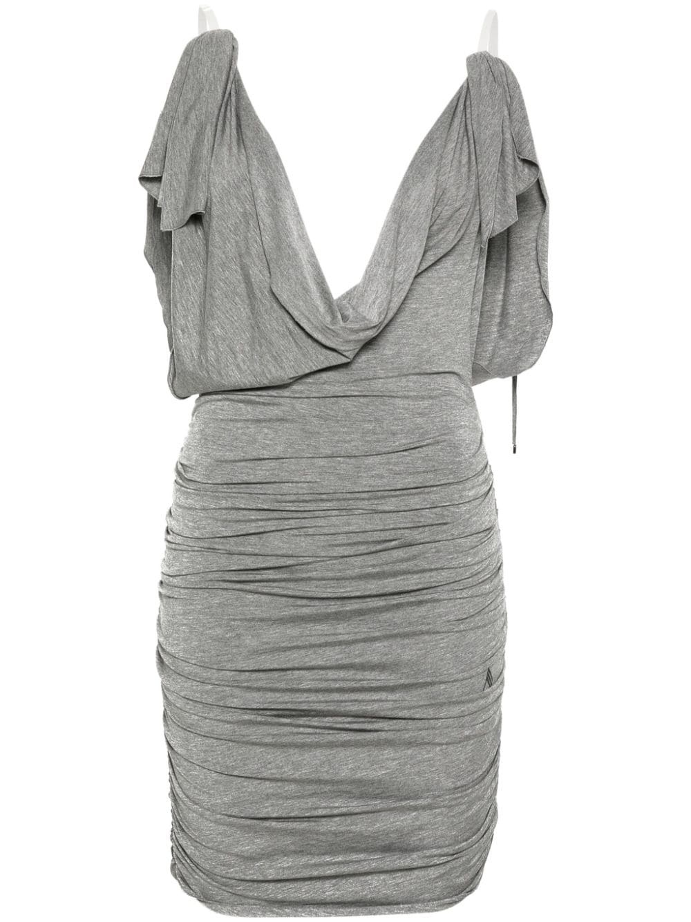 draped mini dress - 1