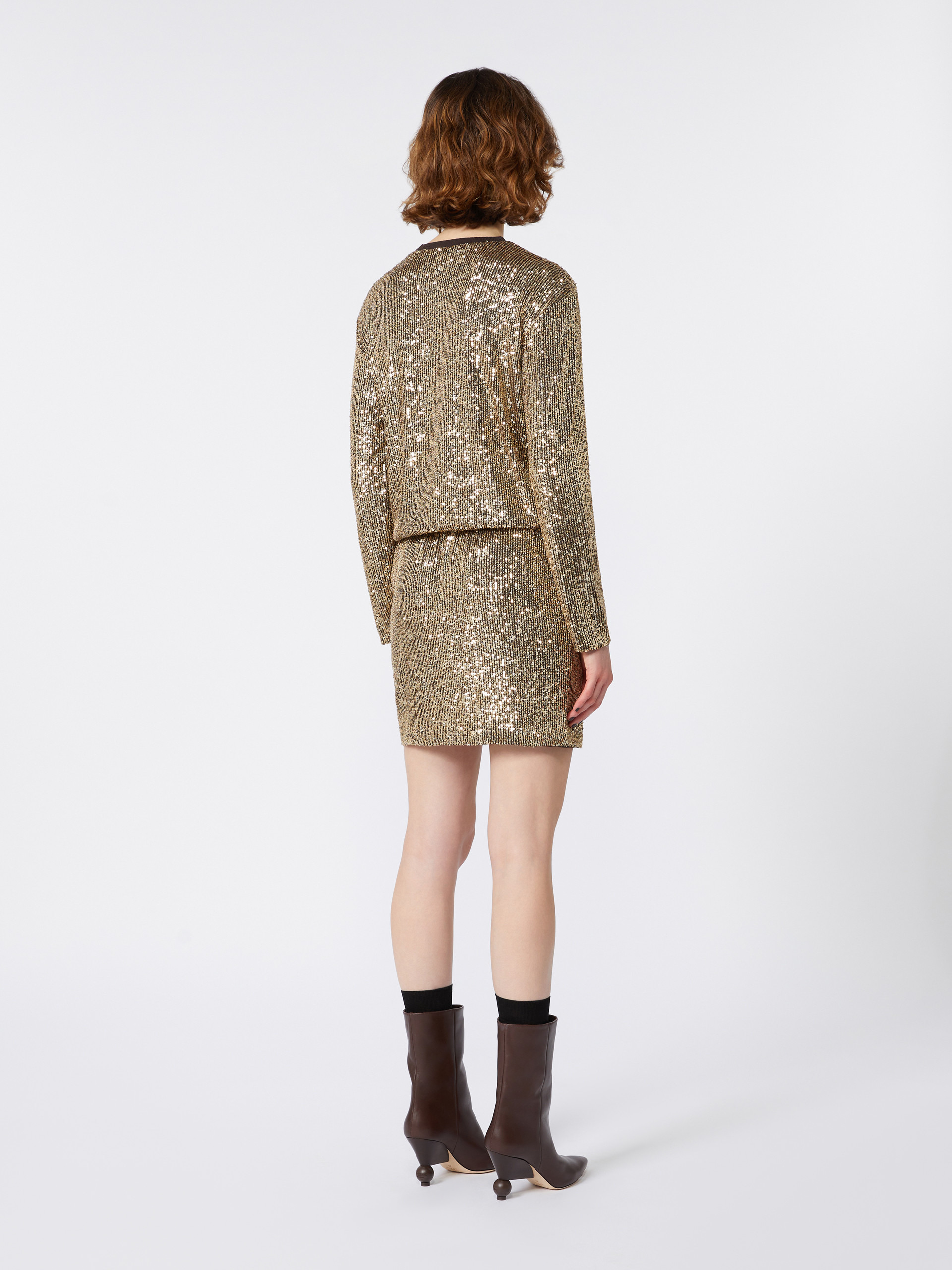 CACHI1234 Short tulle dress with sequins - 4
