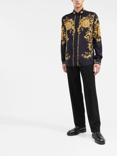 VERSACE JEANS COUTURE Sun Flower Garland-print shirt outlook