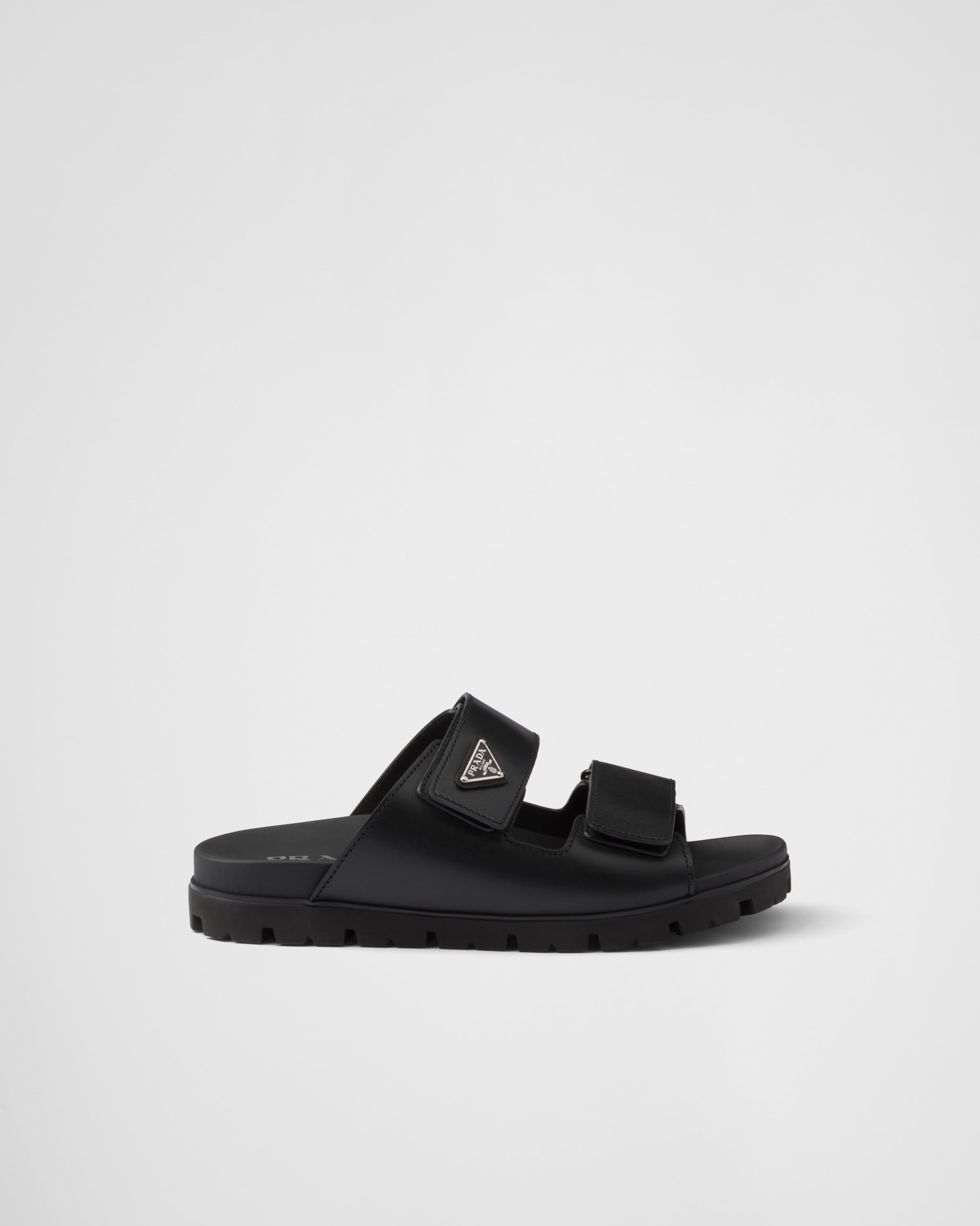 Prada Leather strap slides | REVERSIBLE