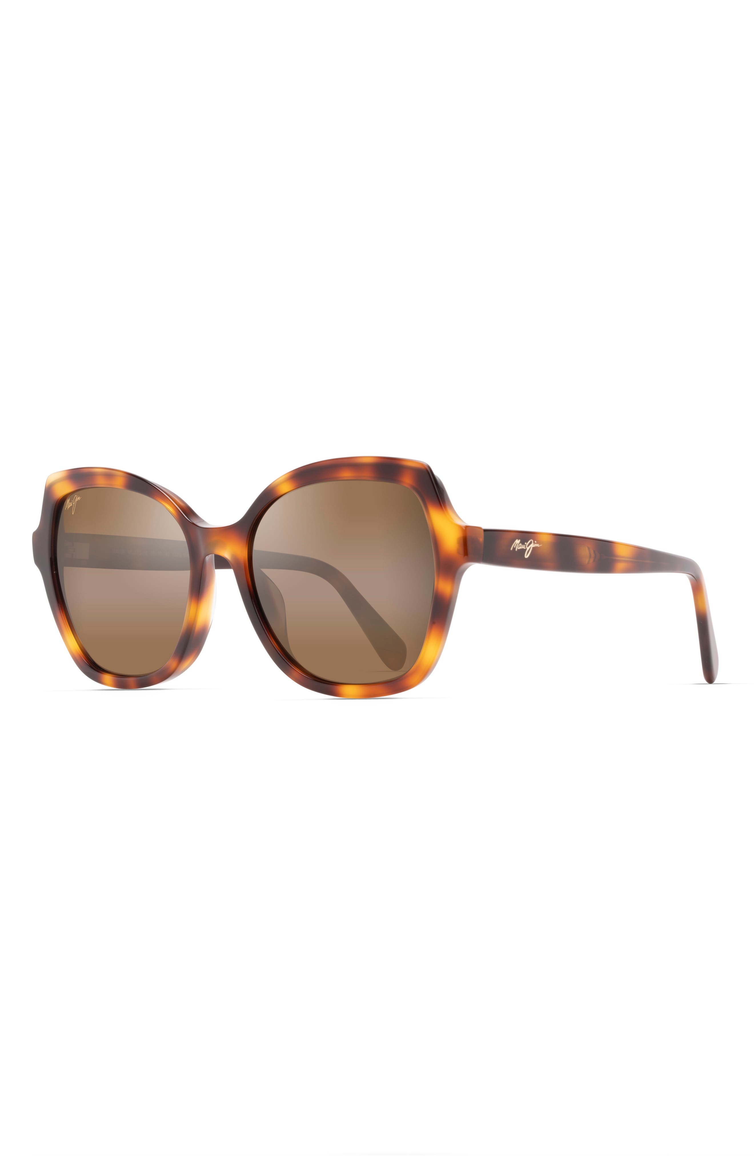 Maui Jim Mamane 55mm PolarizedPlus2® Round Sunglasses in Tortoise at Nordstrom - 2