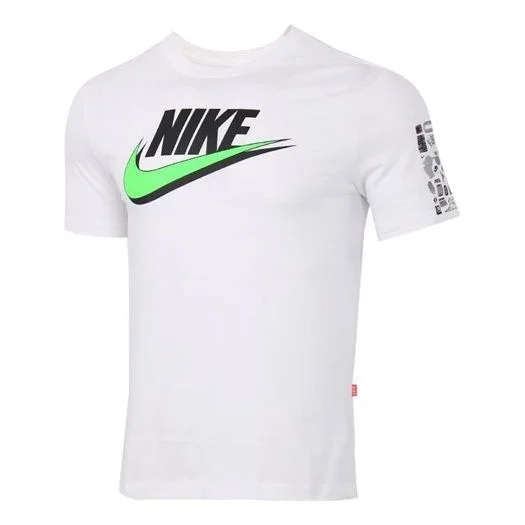 Nike Sportswear Round Neck Athleisure Casual Sports Short Sleeve White CW0385-100 - 1