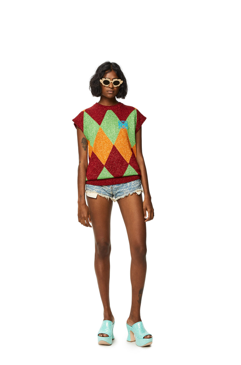 Loewe Anagram lurex vest in viscose outlook